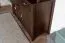 Vitrine spacieuse en pin massif Turakos 08, couleur noyer, 214 x 150 x 50 cm, avec 5 portes et 5 tiroirs, beaucoup d'espace de rangement, finition de haute qualité