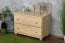 Commode / table de chevet en pin massif, naturel Junco 152 - Dimensions : 55 x 80 x 42 cm (H x L x P)