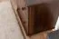 Petite commode / Table de chevet en pin massif - couleur noyer Junco 153, avec deux tiroirs, 55 x 60 x 40 cm, très bonne stabilité
