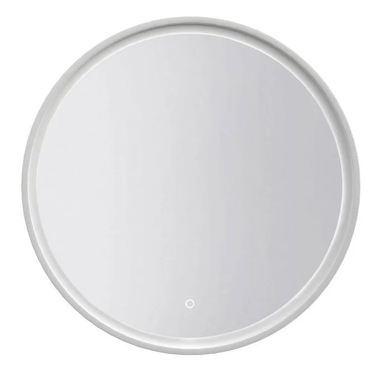 Miroir Dhule 13, couleur : blanc - 80 x 80 cm (h x l)