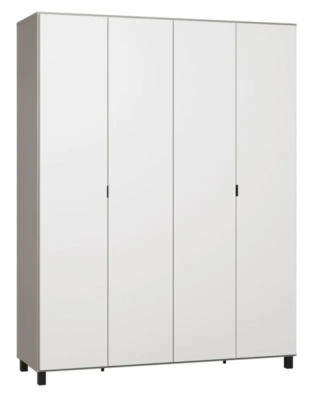 Armoire à portes battantes / armoire Pantanoso 40, couleur : gris / blanc - Dimensions : 239 x 185 x 57 cm (H x L x P)