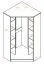 Armoire d'angle avec beaucoup d'espace de rangement Valbom 08, Couleur : Chêne Riviera / Blanc / Graphite - Dimensions : 188 x 92 x 92 cm (h x l x p), avec 2 tringles à vêtements et 10 compartiments