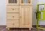 Vitrine Armoire, Pin Bois massif, Couleur: Naturel