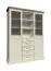 Vitrine Badile 05, couleur : blanc pin / brun - 187 x 127 x 39 cm (h x l x p)