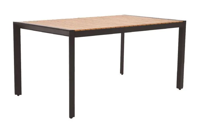 Table de salle à manger Atlanta en aluminium - Couleur aluminium : Anthracite - Longueur : 1480 mm, Largeur : 900 mm, Hauteur : 720 mm