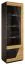Armoire de salon, Vitrine, 61 cm de large, massif partiel, Couleur: Chêne / Noir Abbildung