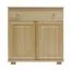 Commode en bois de pin massif, naturel 048 - Dimensions 100 x 100 x 47 cm (H x L x P)