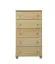 Commode en bois de pin massif, naturel Junco 141 - Dimensions : 123 x 60 x 42 cm (h x l x p)