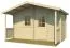 Maison de sauna Hochwipfel avec plancher - Maison en madriers de 40 mm, Surface au sol : 11,8 m², Toit en bâtière