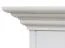 Commode Gyronde 04, Pin massif, Couleur : Blanc / Noyer - 85 x 167 x 45 cm (H x L x P)