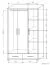 Armoire à portes battantes / Armoire Kerowagi 09, couleur : chêne Sonoma - Dimensions : 200 x 120 x 55 cm (H x L x P)